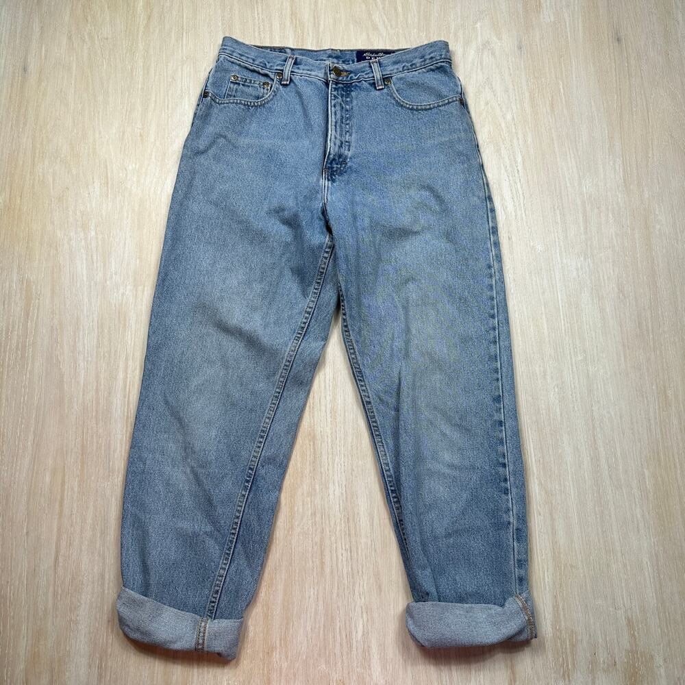 Eddie Bauer Vintage Y2K Low Rise 100% Cotton Light Wash Straight Leg Jeans 12